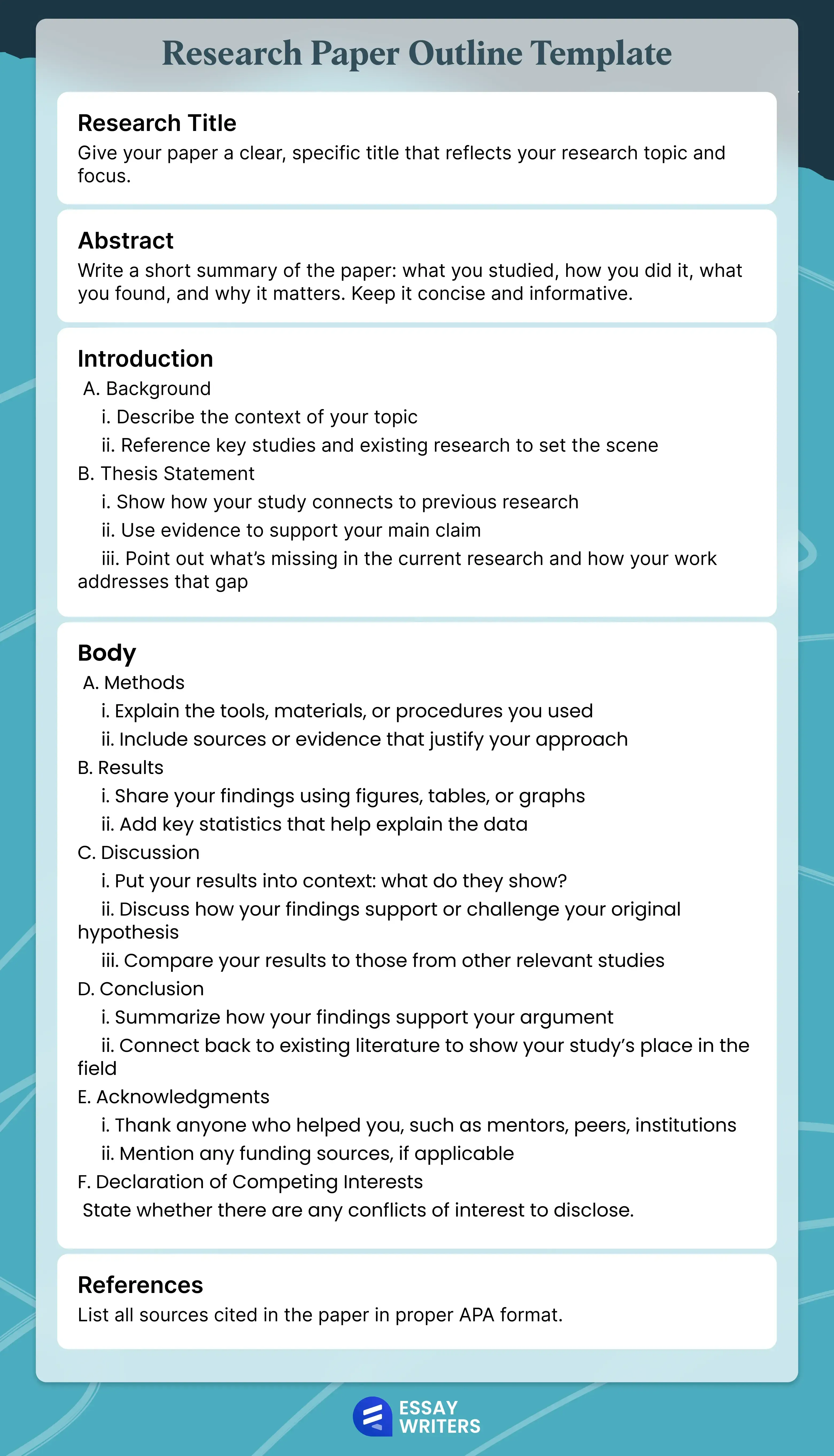Research Paper Outline Template